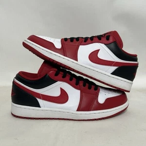 Nike Air Jordan 1 Low Retro “Reverse Black Toe” 553558-163 Men’s 9.5 Worn - Picture 1 of 8