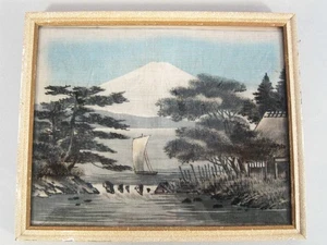 BEAUTIFUL JAPANESE ANTIQUE WOVEN TAPESTRY PICTURE embroidery sampler ship - Picture 1 of 5