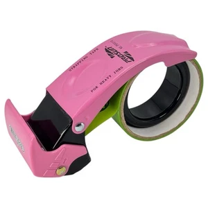 Metal Handled Packing Tape Gun Dispenser Packaging Shipping Sealing Cutter Pink - Picture 1 of 12