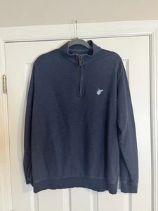 Gebrauchter West Virginia Horns Legend 1/4 Zip Pullover. XL. Marine mit hellblauem WV - Bild 1 von 4
