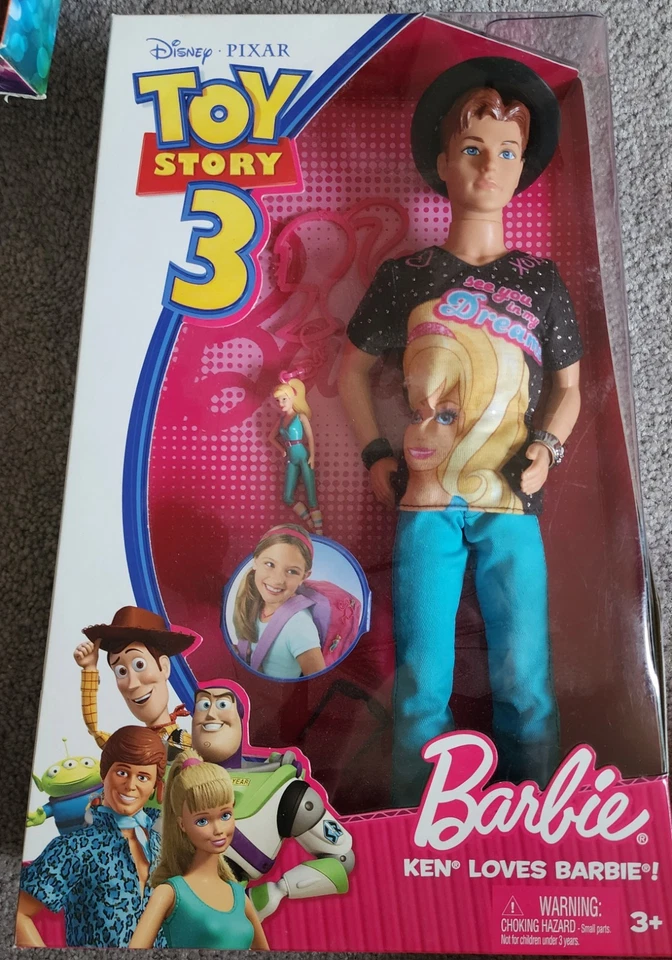 Barbie Disney Pixar Toy Story 3 Ken Loves Barbie 2009 NIB NRFB w/ Keychain - Image 1 of 1