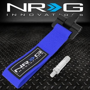 NRG TOW-131BL FOR 09-13 HONDA FIT FRONT/REAR BUMPER TOW STRAP TOWING HOOK KIT - Picture 1 of 6