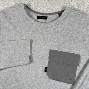 Ted Baker Sweatshirt Made In Britain Brichin Crewneck Pullover Grau Large - Bild 1 von 7