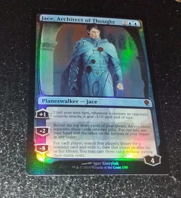 Magic The Gathering Planeswalker Jace, Architect of Thought ~ FOIL 1/88 EN/NM - Bild 1 von 2