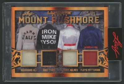2021 Leaf Ultimate Sports Mount Rushmore Muhammad Ali Tyson Patterson Holmes /30 - Image 1 of 2