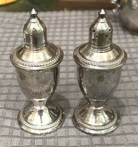 Salero y pimentero de plata esterlina ponderada Duchin Creation de colección ¡BONITO! - Imagen 1 de 4