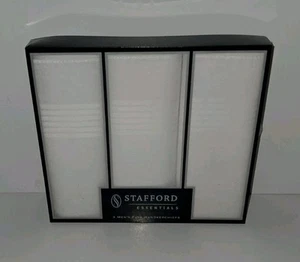 New! Stafford Handkerchiefs 3 Pack Mens Fine Linen White NIB - Picture 1 of 6