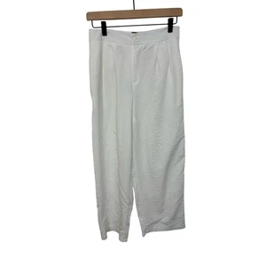 She by ND Women’s White M Yacht Preppy Trousers Minimalist Casual Closet Staple - Picture 1 of 3