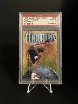 1998-99 Topps Finest #C15 Centurions Allen Iverson /500 PSA 9 MINT - Image 1 of 2
