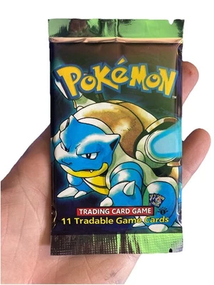 WOTC 1999 Pokémon TCG 1st Edition Base Set Shadowless 20.7G Booster Pack Vintage - Image 1 of 2