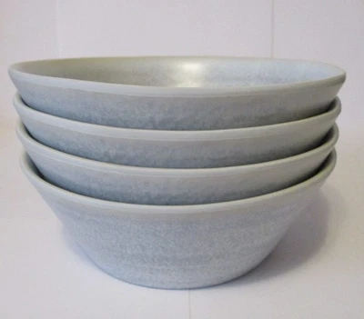Pottery Barn Larkin Outdoor Melamine Cereal Bowls Chambray Set of 4 - Image 1 of 4
