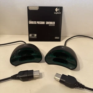 2x Original Xbox Logitech Cordless Wireless Precision Controller Receivers - Picture 1 of 3
