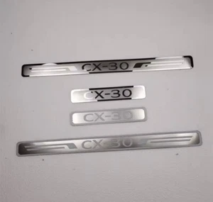 Mazda CX-30 2019 2020 Stainless Steel Door Sill Protector Strips Scuff Plates - Picture 1 of 5