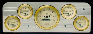 1937 1938 Pontiac 5 Gauge Dash Panel Insert Cluster Set Powder Coated - Picture 1 of 8