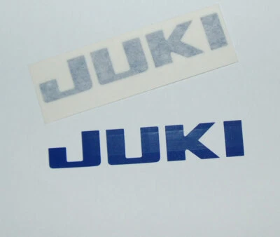 Emblema para decalque Juki etiqueta adesiva de vinil azul para máquina de costura x 4 - Imagem 1 de 3