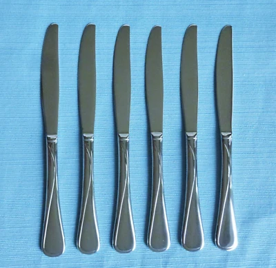 New Oneida FLIGHT Glossy Set of 6 Dinner Knives Stainless Flatware - Image 1 of 3