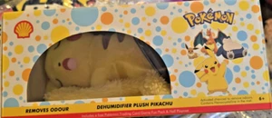 PIKACHU - Pokemon x Shell Original Rel Sleeping Dehumidifier Plush Toy BNIB RARE - Picture 1 of 4