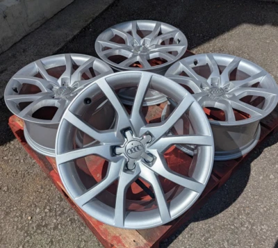 Refurbished Audi Speedline 18" V Spoke Alloy Wheels 5x112 VW 8T0601025E 8.5J - Image 1 of 4
