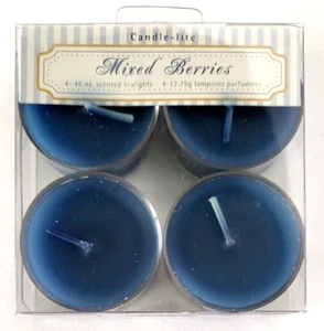 Candle-Lite 4 Count Tea Lights Mixed Berries Scent - Picture 1 of 1