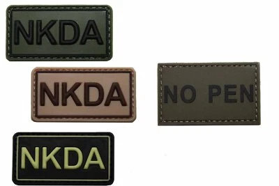BAUM-M GMBH 3D Rubber Patch NKDA No Known Drug Allergies oder NO PEN Penicilin Kett Emblem