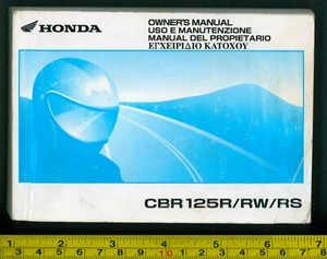Honda CBR125R (04-06) Owners Manual Riders Hand-Book CBR 125 R RW RS Sports FN85 - Picture 1 of 16