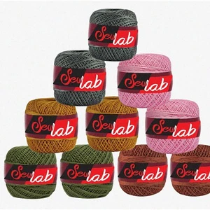 CrochetCraft MultiThread Mercerized Yarn Pack - 10 Cotton Combo for Knitting - Picture 1 of 4