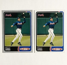 2003 Topps Total Silver and Base Parallel Chipper Jones Cards #100 HOF