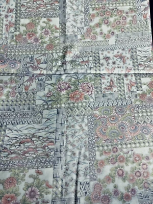 Kimono Collection by Hoffman International Asian Inspired Floral Cheater BTFQ - Image 1 of 4