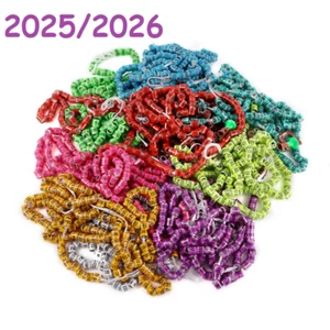100pcs*8mm Bird Foot Ring For 2026 Racing Pigeon Rings Leg Bands ARPU Multicolor - Picture 1 of 24