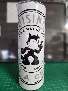Vaso 20 oz acero inoxidable aislado con estaca/tapa, Lowrider Felix Cruising Crime - Imagen 1 de 6