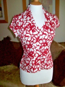 Alex & Co BNWT Red & White Tailored Blouse UK 8 £59.99 - Picture 1 of 2
