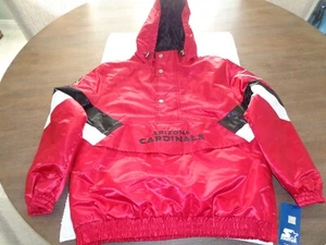 New With Tag Arizona Cardinals Starter Pullover Pouch Hoodie Jacket Mens Large - Picture 1 of 10