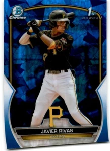 2023 Bowman SAPPHIRE Javier Rivas Pittsburgh Pirates #BCP-159 1ST BOWMAN - Picture 1 of 2