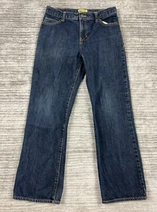 Old Navy Jeans Boys 14 Husky Blue Dark Wash Bootcut Casual Outdoors - Picture 1 of 14