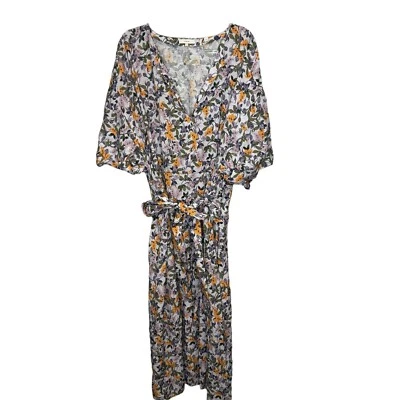 Vestido floral VINCE Wisteria Vines para mujer 3X vestido midi ligero Cottagecore Foto 1 de 4