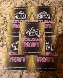 5 Pack Lot 2024 Leaf Metal Pickleball Proof Factory Sealed New Ben Johns 1/1 - Picture 1 of 4