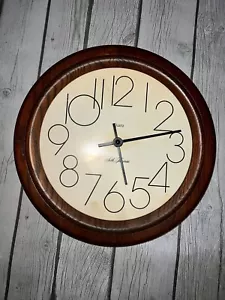 Hermoso Reloj de Pared Vintage Estate Seth Thomas Precioso Números MCM Compañero de Madera - Imagen 1 de 3