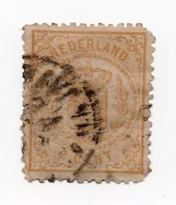 1869 - Olanda - Stemma, 2 c. giallo bruno usato - Picture 1 of 1