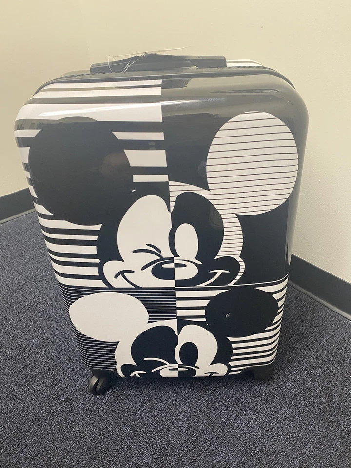 COMPLETO Disney Mickey Mouse 25” Maleta de Mano Rígida Giratoria Equipaje Nuevo con Etiquetas Foto 1 de 1