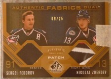 Sergei Fedorov/Nikolai Zherdev 2007-08 SP Game Used Authentic Fabrics Patch /25