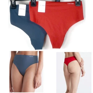 Calvin Klein Invisibles High Waist Tanga rot oder blau Größe S Panty QD3864 - Bild 1 von 7
