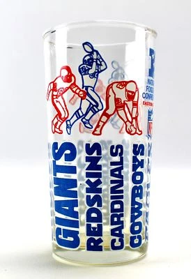 Vintage NFL Eastern Div Welch Glass Cup Eagles Giants Redskins Cowboys Cardinals - Image 1 of 4