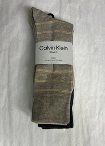 New Calvin Klein Socks 4 Pair Men’s Multicolor Casual Crew Socks Business Preppy - Picture 1 of 11