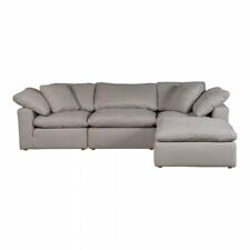 Moe's Home Clay Livesmart Modular Lounge Sectional in Light Gray