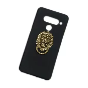 Custodia per LG V50 ThinQ 3D metallo testa di leone anello supporto supporto morbido TPU cover - Foto 1 di 4