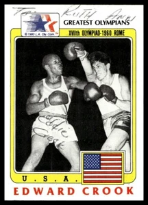 1983 Topps History's Greatest Olympians #4 Edward Crook Autograph - Picture 1 of 2