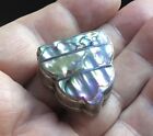 VINTAGE MEXICAN  STERLING SILVER 925 & ABALONE  PILL BOX - CIRCA 1970 - 10 GRAMS