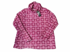 Kim Rogers Women’s Large Petite Sweatshirt Pink Cowl Neck Lightweight NWT - Picture 1 of 6