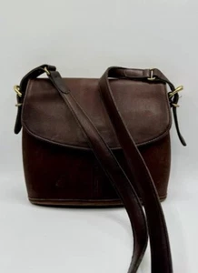 Vintage Coach Small Equestrian Bucket Flap 9807 Brown Leather Purse - Picture 1 of 23