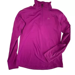 Paradox 1/4 Zip Long Sleeve Pullover Top Women Medium Pink Shirt Mock Neck - Picture 1 of 10